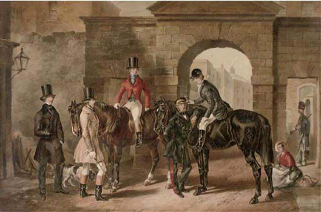 Leaving for the Hunt Outside the South Gate of Dublin Castle